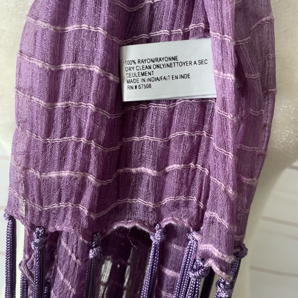 Purple Rayon Scarf - Picture 7 of 7
